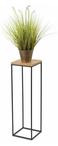 Stojan na květiny BASICLOFT 80x24 černá/hnědá