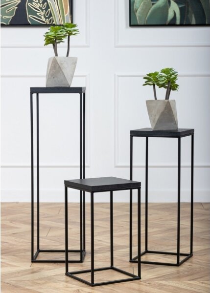 Stojan na květiny BASICLOFT 60x24 černá