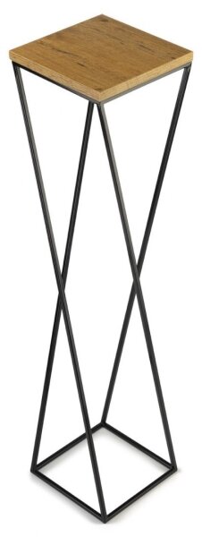 Stojan na květiny LOFT 100x24 cm černá/hnědá