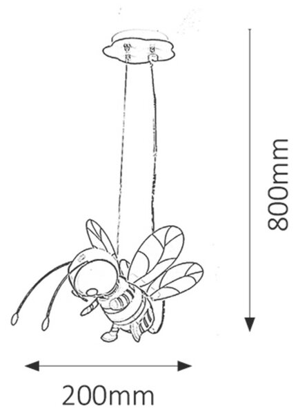 4718 Závěsná lampa BEE vícebarevná E27 40W IP20