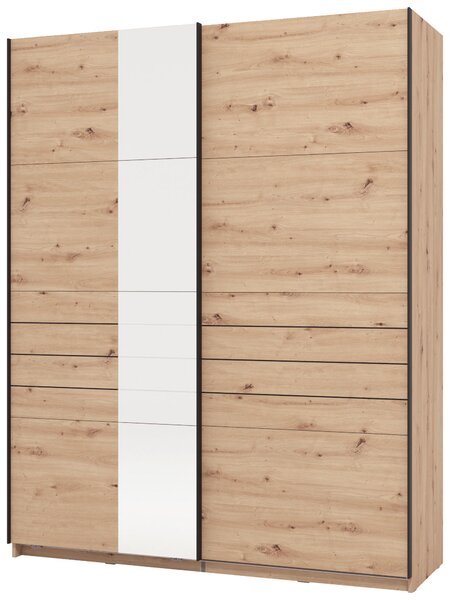 SKŘÍŇ S POSOUVACÍMI DVEŘMI, dub artisan, 145,5/217,5/60 cm Xora - Šatní skříně