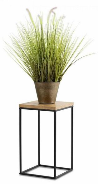 Stojan na květiny BASICLOFT 40x24 černá/hnědá