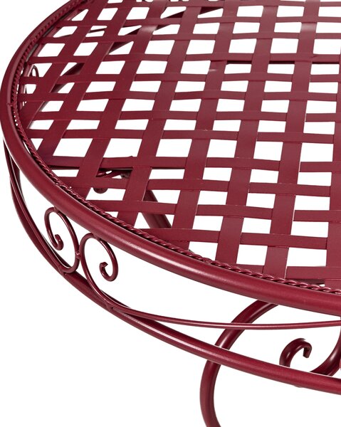 Bistro stolek ALBINIA 70 cm 70 cm Kov Vínová
