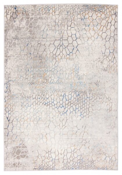Makro Abra Moderní kusový koberec PORTLAND G513B bílý modrý Rozměr: 80x150 cm