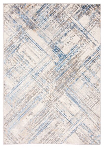 Makro Abra Moderní kusový koberec PORTLAND G505B bílý modrý Rozměr: 80x150 cm