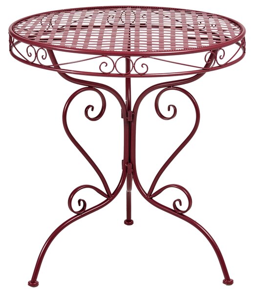 Bistro stolek ALBINIA 70 cm 70 cm Kov Vínová