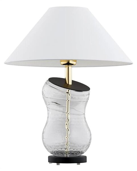 Argon 8036 - Stolní lampa VENETO 1xE27/15W/230V bílá/mosaz/černá