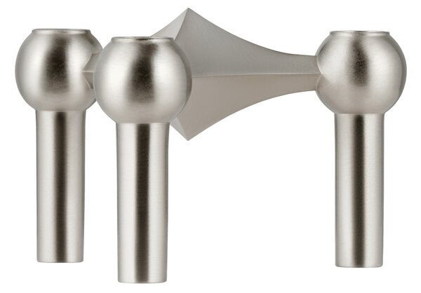 Designový svícen STOFF Nagel Brushed Chrome