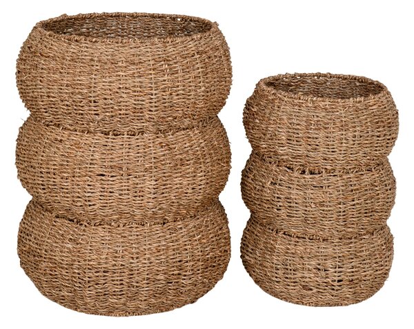 Set 2 ks proutěných květináčů Svatina (přírodní)