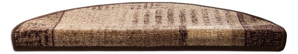 Kobercový ráj Kobercový nášlap ESSENZA 17 hnědý Rozměr: 67 cm x 24 cm + 3 cm (zahnutí)