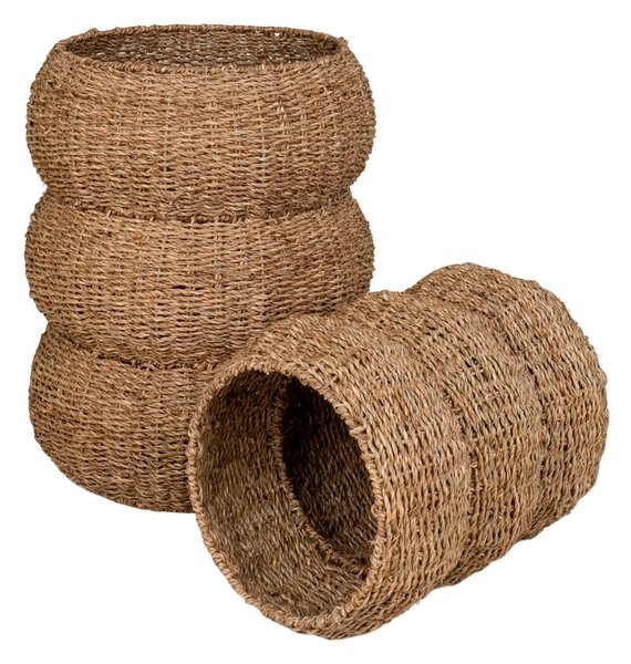 Set 2 ks proutěných květináčů Svatina (přírodní)