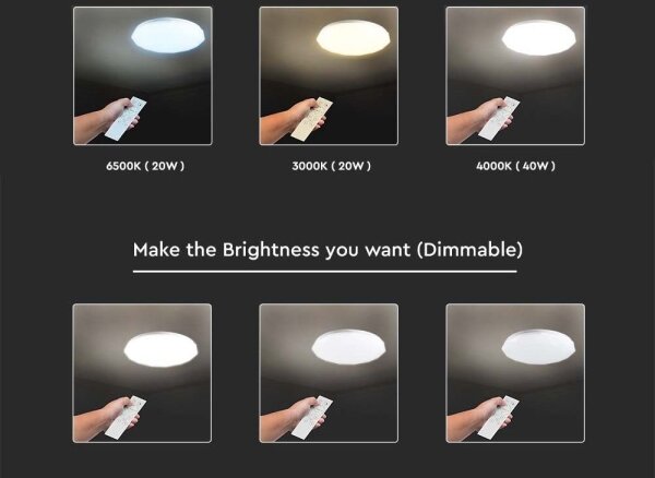 LED Stmívatelné stropní svítidlo LED/40W/230V 3000K/4000K/6500K + DO