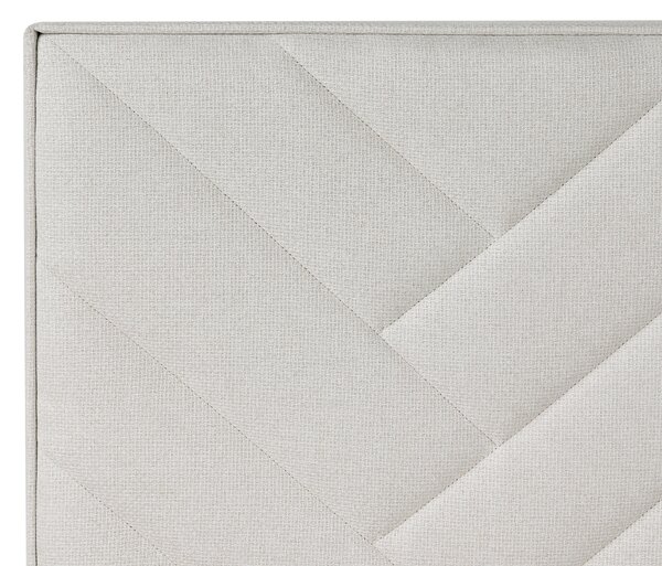 Kontinentální postel s úložným prostorem Tkanina ESQUIRE 180 x 200 cm Krémově bílá
