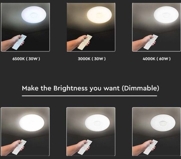 LED Stmívatelné stropní svítidlo LED/40W/230V 3000K/4000K/6500K + DO