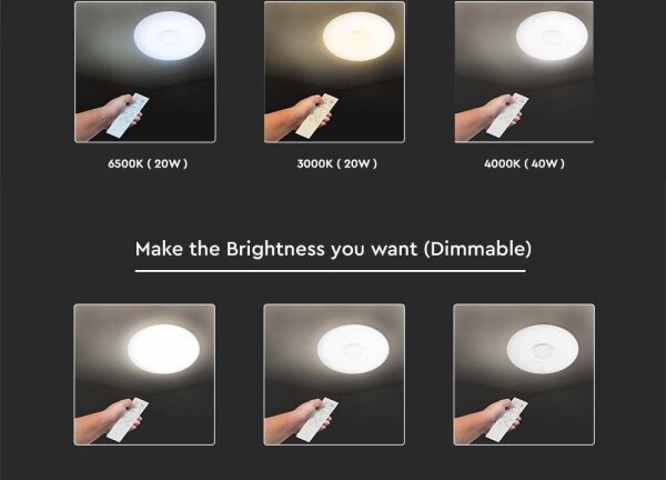 LED Stmívatelné stropní svítidlo LED/40W/230V 3000/4000/6500K + DO