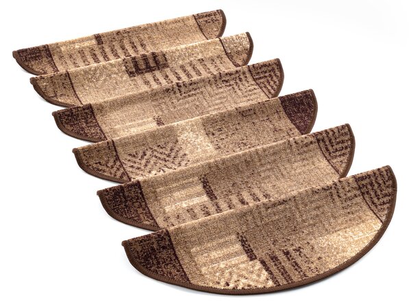 Kobercový ráj Kobercový nášlap ESSENZA 17 hnědý Rozměr: 67 cm x 24 cm + 3 cm (zahnutí)