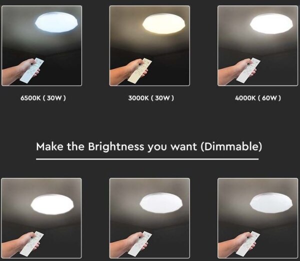 LED Stmívatelné stropní svítidlo LED/60W/230V 3000K/4000K/6500K + DO