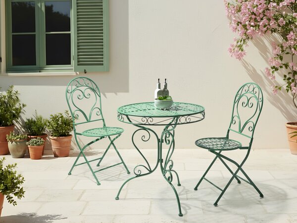 Bistro stolek ALBINIA 70 cm 70 cm Kov Zelená