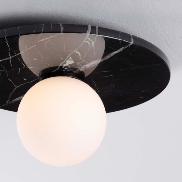 -25 % Dny MOMENTI– Černé mramorové stropní světlo Nova Luce Idor 30 cm
