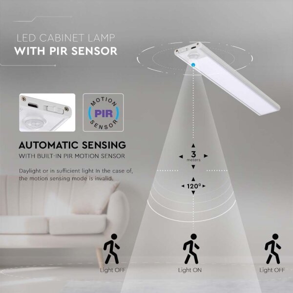 LED Podlinkové svítidlo se senzorem LED/2W/5V 4000K 2200 mAh