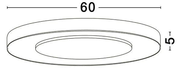 Bílé kovové stropní LED světlo Nova Luce Pada 60 cm