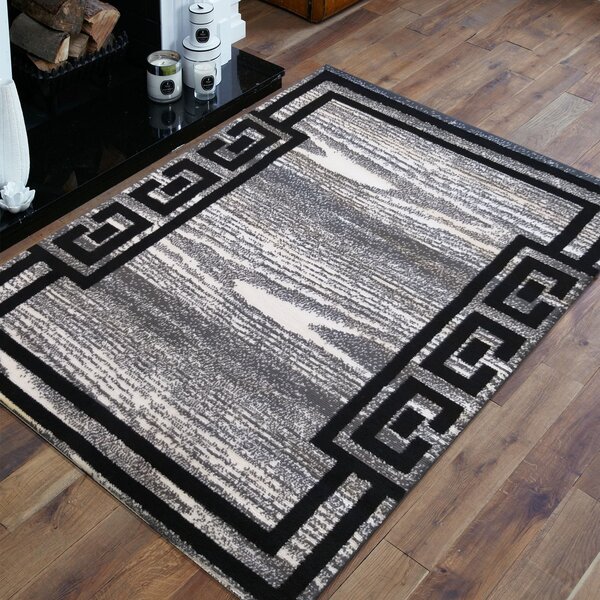 Makro Abra Moderní kusový koberec Soho 04 Řecký vzor šedý Rozměr: 120x170 cm