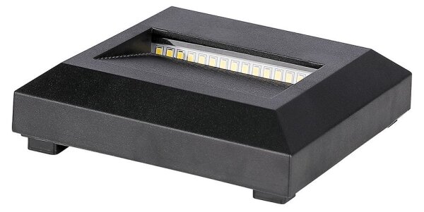 LED Venkovní schodišťové svítidlo LED/2W/230V IP65 4000K černá
