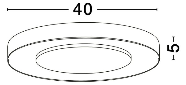 Bílé kovové stropní LED světlo Nova Luce Pada 40 cm