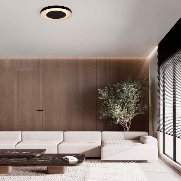 Černobílé kovové stropní LED světlo Nova Luce Pada 60 cm