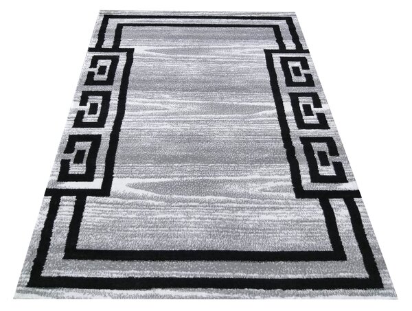 Makro Abra Moderní kusový koberec Soho 04 Řecký vzor šedý Rozměr: 120x170 cm