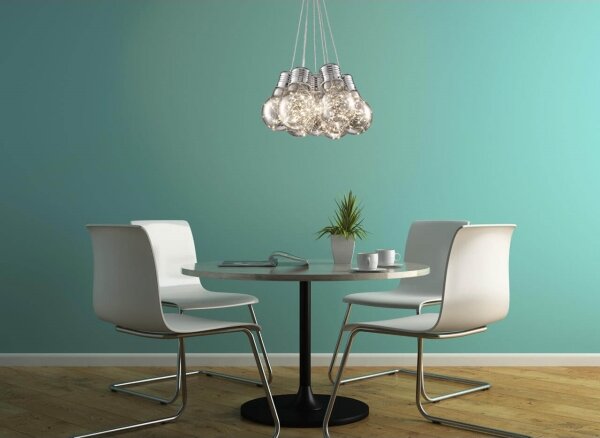 Klausen 142008 - LED Lustr na lanku BULBS LED/30W/230V lesklý chrom
