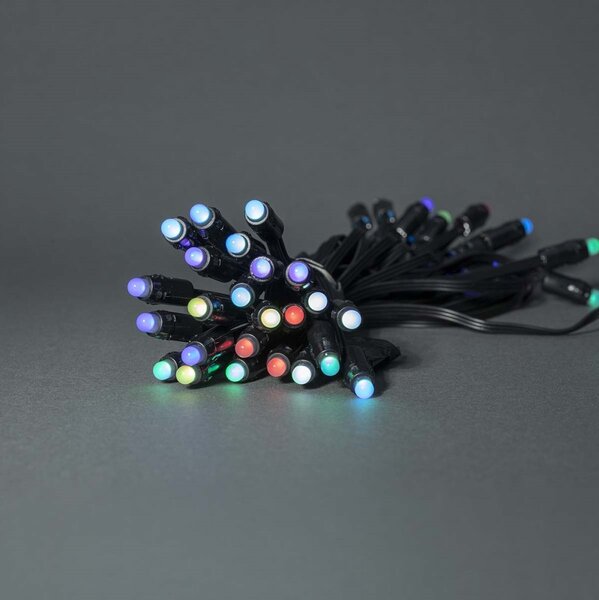 Nedis WIFILP01C48 - LED RGB Venkovní vánoční řetěz 48xLED 13,8m IP65 Wi-Fi Tuya