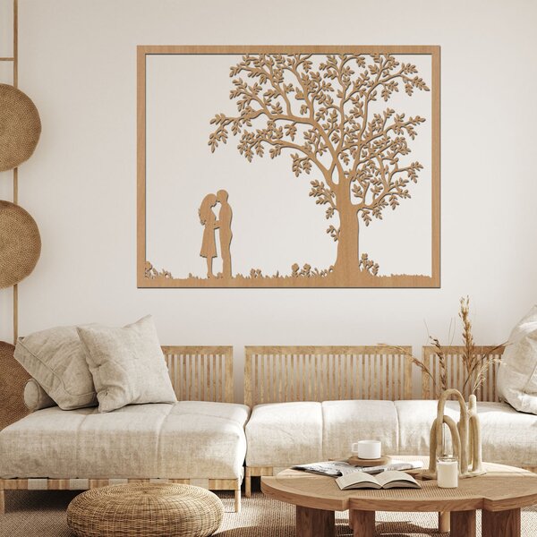 Dřevěný strom na zeď SOUZNĚNÍ | Rozměry (cm): 40x32 | Zvolte barvu dekoru: Černá