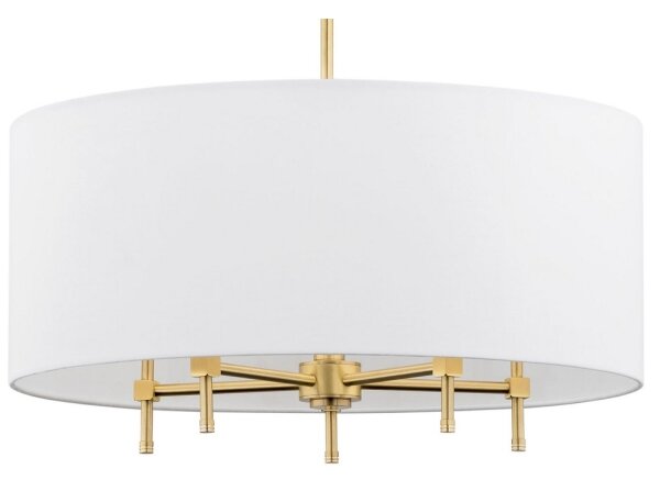 Argon 2132 - Lustr na tyči ABBANO 5xE14/7W/230V mosaz/bílá