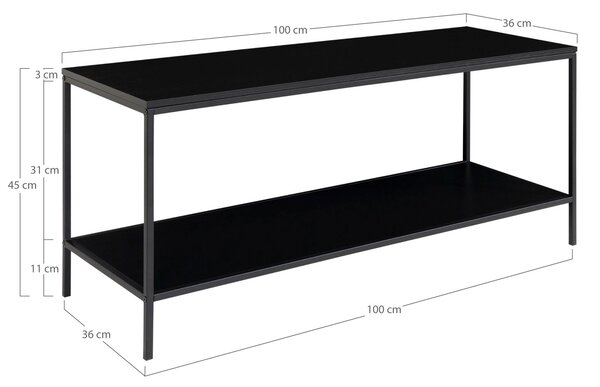 TV stolek/skříňka Vistalia 10 (černá)