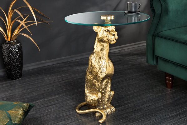 Odkládací stolek WILDLIFE PANTHER 60 CM zlatý Nábytek | Doplňkový nábytek | Odkládací stolky