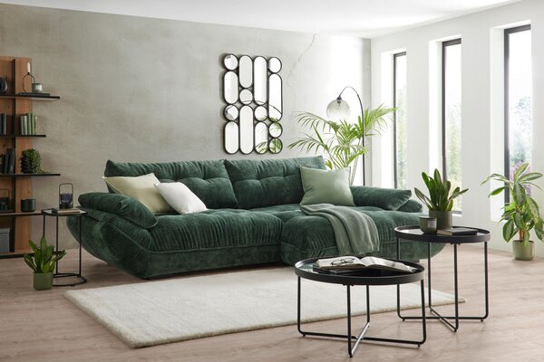 SEDACÍ SOUPRAVA, textil, tmavě zelená - Sedací soupravy