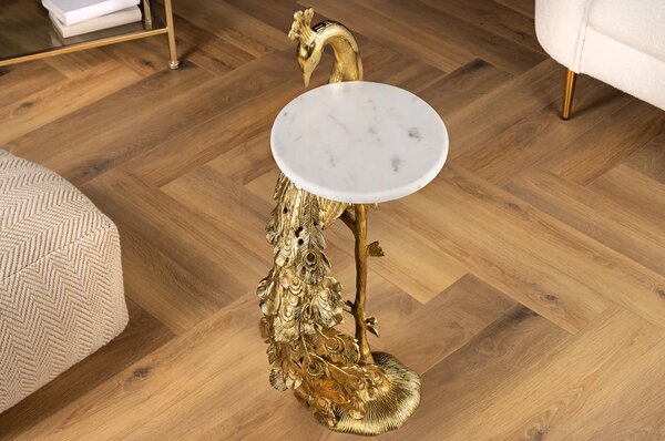 Odkládací stolek WILDLIFE PEACOCK 75 CM zlatý Nábytek | Doplňkový nábytek | Odkládací stolky