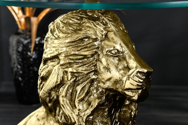 Odkládací stolek WILDLIFE LION 60 CM zlatý Nábytek | Doplňkový nábytek | Odkládací stolky