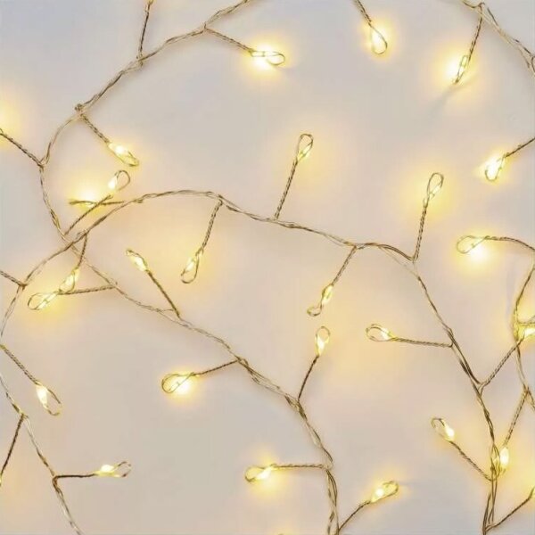 LED řetěz 100xLED/3xAA 2,7m teplá bílá