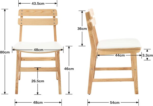Rustikální dřevěné jídelní židle - dřevěné židle - kuchyňské židle - set jídelních židlí - židle bez opěrek