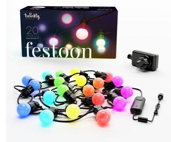 Twinkly TWF020STP-BEU - LED RGB Venkovní dekorační řetěz 20xLED 14m IP44 Wi-Fi