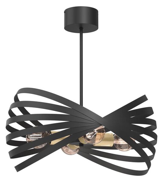 Lustr na tyči SPARKLE 4xE27/15W/230V černá/zlatá