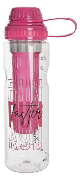Nápojová tritanová láhev s filtrem Run růžová 0,75 l
