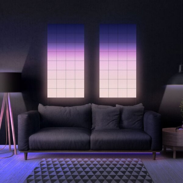 Twinkly TWQ064STW-01-BUSB - LED RGB Panel SQUARES 64xLED 16x16 cm Wi-Fi