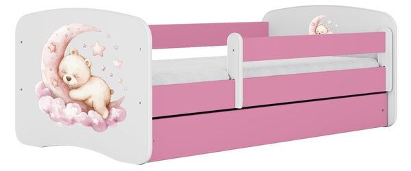 Kocot kids Dětská postel Babydreams medvídek růžová, varianta 70x140, bez šuplíků, bez matrace