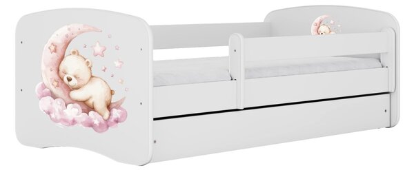Kocot kids Dětská postel Babydreams medvídek bílá, varianta 70x140, bez šuplíků, bez matrace