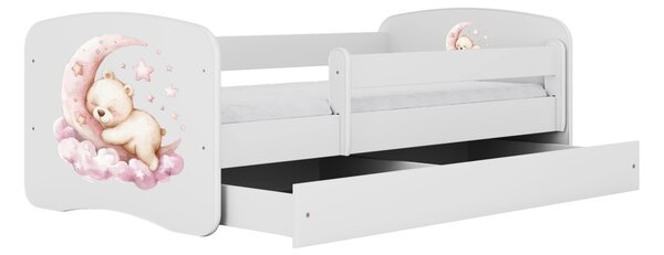 Kocot kids Dětská postel Babydreams medvídek bílá, varianta 70x140, bez šuplíků, bez matrace