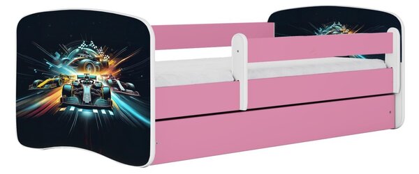 Kocot kids Dětská postel Babydreams race růžová, varianta 70x140, bez šuplíků, bez matrace