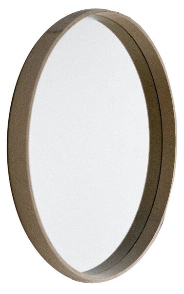 Kulaté zrcadlo v dřevěném rámu SIMPLICITY, O 40 cm
